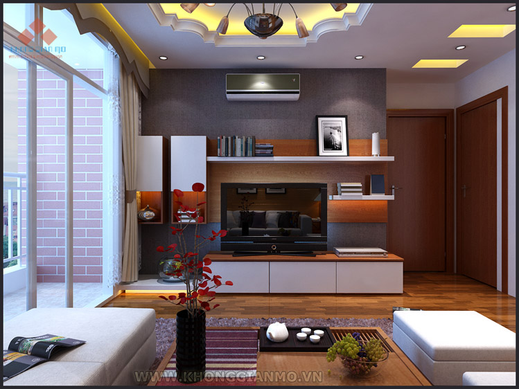 Thiết kế nội thất phòng khách - chung cư chú Khương-3
