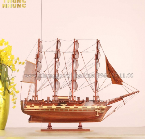Thuyền buồm gỗ trang trí mẫu FRANCE 2